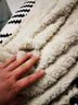 雅鹿仿兔毛絨毛毯A類(lèi)冬季保暖加厚辦公室午睡毯法蘭絨沙發(fā)毯被子單人 兔毛條紋-卡其【加厚保暖】 150*200cm【加絨多功能單毛毯】 曬單實(shí)拍圖