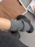 莫代爾3雙襪子女秋冬新款豎條紋針織襪套保暖顯瘦小腿襪百搭休閑堆堆襪 曬單實(shí)拍圖