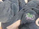 嚕嚕牛冬季兒童睡衣男孩法蘭絨夾棉三層加厚加絨中大童男童家居服 83017-深灰藍 175 (L碼建議身高165-170) 曬單實(shí)拍圖