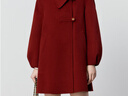 太平鳥(niǎo)女裝冬季A型雙面呢大衣A1AAD4336 暗紅 M 曬單實(shí)拍圖