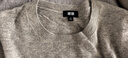 優(yōu)衣庫男裝女裝羊絨圓領(lǐng)針織衫/長(cháng)袖毛衣毛衫25秋冬新款478543 03 灰色 M 曬單實(shí)拍圖