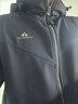 拓路者海豹軟殼衣定制男戶(hù)外旅行登山服保暖防風(fēng)防水連帽寬松夾克外套 黑色 防水膜+腋下拉鏈 XL 曬單實(shí)拍圖