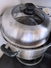 九陽(yáng)（Joyoung）蒸鍋三層蒸鍋復合底不銹鋼湯鍋家用蒸饅頭包子高拱蓋32cm ZGH3201 曬單實(shí)拍圖