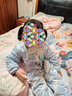 全棉時(shí)代嬰兒睡袋秋冬棉微厚夾棉抗菌分腿睡袋兒童防踢青山遠黛110×54cm 曬單實(shí)拍圖