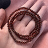 留星紫牙烏石榴石手鏈本命年轉運珠天然手串水晶新年送女生女友 三圈石榴石【4MM】 曬單實(shí)拍圖