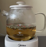 美的（Midea）花漾0膠水全玻璃全自動(dòng)養生壺 辦公室多功能煮茶壺 燒水壺恒溫電熱水壺煮茶器花茶壺1L YS10B101 曬單實(shí)拍圖