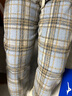 浪莎藏青色加絨格子褲女冬季2025新款高腰垂感闊腿褲休閑加厚毛呢褲 曬單實(shí)拍圖