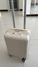 貝初眾行李箱14寸拉桿箱春秋航空20x30x40可上飛機免托運小型旅行密碼箱 象牙白-14寸「杯架+USB充電口+可拆卸輪子」 高顏值登機箱「適合1~2天短途出差旅行」 曬單實(shí)拍圖