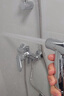 九牧（JOMOO）亮銀集成升降硅膠除垢三功能分體淋浴器噴槍款35324-592/1B-1 曬單實(shí)拍圖
