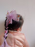 唐芙妮兒童花朵長(cháng)飄帶蝴蝶結發(fā)夾女童女孩公主超仙編發(fā)發(fā)卡寶寶頭飾夾子 1#紫色長(cháng)飄帶蝴蝶結 曬單實(shí)拍圖