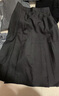 妮緣涵灰色西裝半身裙女春夏2025新款韓版高腰垂感顯瘦a字中長(cháng)款百褶裙 經(jīng)典黑【春秋/常規】 常規 M 建議85-100斤 曬單實(shí)拍圖