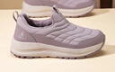 足力健老人鞋女鞋冬季加絨棉鞋加厚媽媽鞋休閑保暖鞋 6271K暮靄紫38 曬單實(shí)拍圖