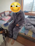 三層加厚夾棉珊瑚絨睡衣男加絨保暖服東北男士家居服爸爸棉襖 深灰色套裝 3XL 推薦135-160斤 曬單實(shí)拍圖
