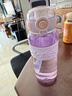 JEKO&JEKO運動(dòng)水杯女夏季吸管杯大容量Tritan戶(hù)外健身塑料水壺1000mL晨曦紫 曬單實(shí)拍圖