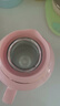 家用開(kāi)水瓶保溫壺小暖壺車(chē)載茶壺熱水瓶辦公室小暖壺保溫瓶 粉紅色 1.0L 曬單實(shí)拍圖
