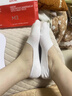貓人女士襪子女秋季【100%純棉】隱形襪透氣防臭船襪不掉跟短襪5雙 曬單實(shí)拍圖