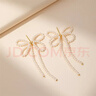 Qlady蝴蝶結耳環(huán)女氣質(zhì)高級感銀針耳釘2025新款輕奢小眾仿珍珠耳飾禮物 曬單實(shí)拍圖