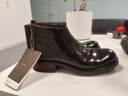 dreambox鈞博vibram意大利馬臀皮切爾西靴側拉鏈輕奢高級感短靴 紅棕色 40 曬單實(shí)拍圖