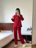魅卿紅色睡衣結婚新婚情侶套裝大碼本命年貓喵可愛(ài)春秋季純棉一男一女 2219女 【禮盒包裝】 L 【女推薦100-120斤】 曬單實(shí)拍圖