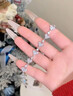 Grace Girl幾何愛(ài)心手鏈女士純銀925銀白金首飾手飾珠寶送女友生日禮物 幾何愛(ài)心手鏈 曬單實(shí)拍圖