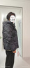 鴨鴨（YAYA）王一博同款羽絨服男士撞色拼接時(shí)尚百搭加厚連帽面包服外套男DY 黑青迷彩色 XL 180/96A 曬單實(shí)拍圖