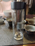 米家玻璃杯 雙層帶茶隔水杯 耐高溫泡茶杯  加厚透明杯子400mL 金屬灰 曬單實(shí)拍圖
