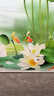 荷花鯉魚(yú)圖九魚(yú)聚財裝飾貼畫(huà)衛生間專(zhuān)用荷花除穢自粘墻貼壁畫(huà)防水 荷花凈穢 寬70×高100厘米 曬單實(shí)拍圖