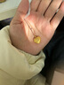 六福珠寶新年禮物 絲綢金足金愛(ài)心黃金吊墜掛墜不含項鏈 計價(jià) 約2.00克 曬單實(shí)拍圖