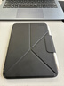 PITAKA適用蘋(píng)果iPad mini7/6保護套保護套2024款橫豎兩用磁吸雙面夾支架殼帶筆槽超輕薄防彎pu保護殼黑色 曬單實(shí)拍圖