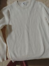 優(yōu)衣庫男裝女裝羅紋圓領(lǐng)針織衫/長(cháng)袖毛衣毛衫481722 478548 481722/01乳白色 L 曬單實(shí)拍圖