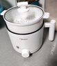 美的（Midea）電煮鍋 宿舍小鍋 小電鍋 學(xué)生寢室一體泡面火鍋多功能 不銹鋼0涂層 電蒸鍋 電熱鍋 XZE1614 配蒸籠 曬單實(shí)拍圖