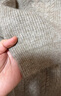尚都比拉秋季休閑保暖連帽彈力保暖寬松落肩麻花凈色毛衣 曬單實(shí)拍圖