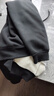 GENIOLAMODE森馬集團加絨衛衣男士連帽開(kāi)衫冬季羊羔絨加厚外套男裝 黑色 XL 曬單實(shí)拍圖