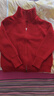 針織衫毛衣女翻領(lǐng)秋冬雙拉鏈感加厚針織開(kāi)衫外套女士純色上衣 紅色 L 曬單實(shí)拍圖