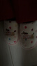 名創(chuàng  )優(yōu)品（MINISO）彩點(diǎn)狗狗卡通趣味毛毛居家鞋女秋冬可愛(ài)棉拖鞋月子鞋白粉40-41 曬單實(shí)拍圖