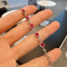 廷亮紅寶石手鏈18k金鑲嵌1.2克拉天然鴿血紅紅寶石鉆石手鏈女款送愛(ài)人 定制 曬單實(shí)拍圖