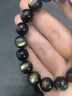 金石靈臻藏級天然黑曜石手串男女款金曜石貓眼石水晶手鏈本命年生日禮物 曬單實(shí)拍圖