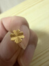 周六福足金999四葉草黃金耳釘女耳飾婦女節禮物計價(jià)AA096009一對約0.73g 曬單實(shí)拍圖