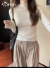 都市麗人打底衫女內搭洋氣2025新款半高領(lǐng)修身秋冬保暖超薄打底衣上衣女士 曬單實(shí)拍圖