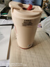 蘇泊爾雙層陶瓷覆層內膽吸管保溫便攜水咖啡杯子450mL羊皮紙色KC45KR10 曬單實(shí)拍圖