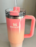 STANLEY保溫杯水杯巨無(wú)霸吸管杯保溫保冷大容量杯子男女新年情人節禮物 【限量發(fā)售】漸變粉霞- 887ml 曬單實(shí)拍圖