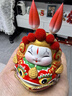 吉兔坊招米金蟾手工泥塑桌面車(chē)載招財擺件北京兔爺伴手禮玄關(guān)裝飾紀念品 曬單實(shí)拍圖