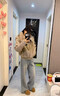 拉夏貝爾閃閃燙鉆牛仔褲女春季2026新款顯瘦寬松直筒拖地闊腿褲子 曬單實(shí)拍圖