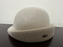 PTAH帽子女秋冬季新款小禮帽貝雷保暖羊毛呢氈禮帽百搭時(shí)尚復古盆帽 混米 曬單實(shí)拍圖