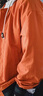 馬登工裝美式復古拼接撞色連帽夾克短薄款開(kāi)衫橙色休閑外套男春季 橙色 【寬松偏大】 2XL 曬單實(shí)拍圖