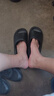 樸西新款EVA踩屎感厚底拖鞋女士居家室內情侶拖鞋男 黑色 46-47 曬單實(shí)拍圖