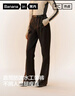 蕉內（Bananain）熱皮5系女士直筒長(cháng)褲子機能工裝運動(dòng)休閑褲秋冬季顯腿長(cháng)防水女裝 黑色 M 曬單實(shí)拍圖