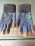 嬰兒手套五指寶寶秋冬天男童小孩兒童幼加厚女春季1-3歲2保暖指套 4#鱷魚(yú)五指-藏藍建議1-3歲 1-3歲 曬單實(shí)拍圖