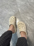 樸西沁蔓外穿洞洞鞋女夏防滑透氣厚底增高包頭軟底海邊沙灘涼拖鞋 曬單實(shí)拍圖