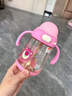 cica兒童水杯嬰幼兒學(xué)飲杯PPSU防嗆直飲吸管奶瓶1-3-6歲牛奶杯帶刻度 迪士尼草莓熊420ml （帶背帶） 曬單實(shí)拍圖